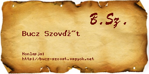 Bucz Szovát névjegykártya